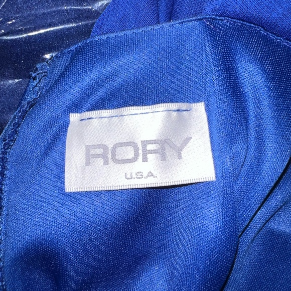 Size 6 Royal Blue Maxi Dress with Pearl Design at the top - Picture 5 of 5